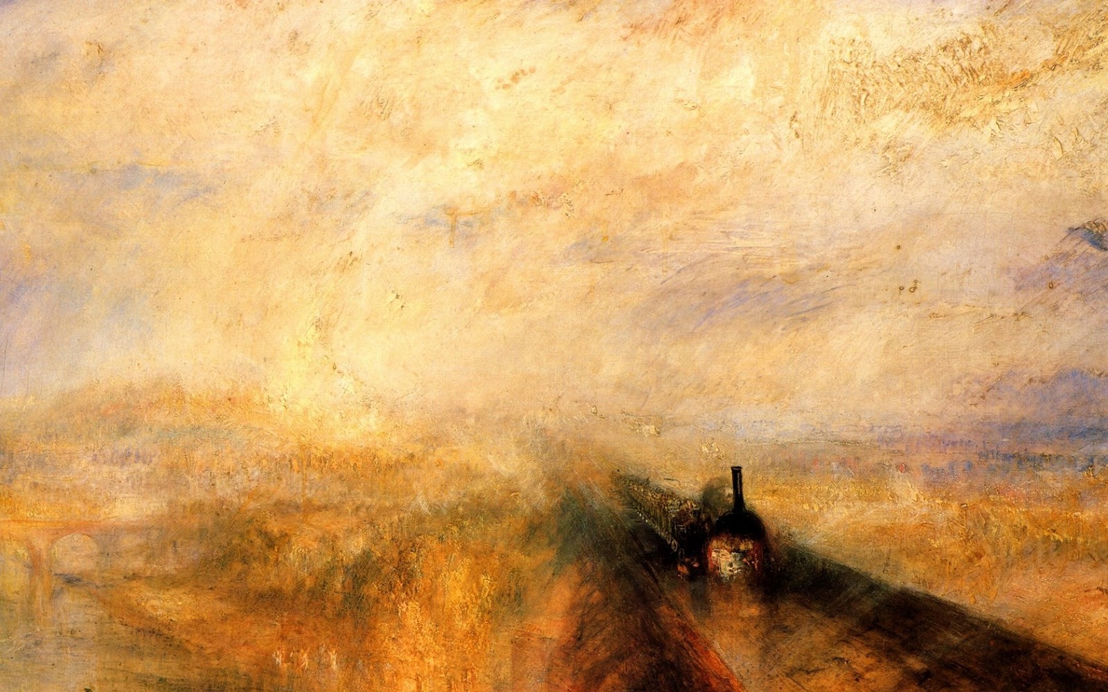 Masterpieces+Art+Paintings+Hd+Wallpapers+(Vol.03+)+Fine+Art+Painting+Turner,+Joseph+Mallord+William+Rain,+Speed+And+Steam,+1844+,+London,+National+Gallery+Of+Art